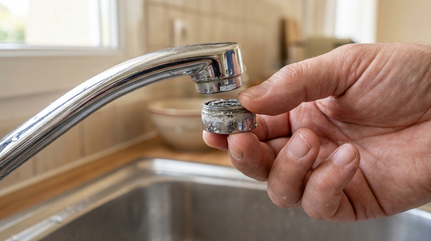 Robinet qui gicle de travers : avant d&rsquo;appeler un plombier, dévissez simplement cette petite pièce cachée