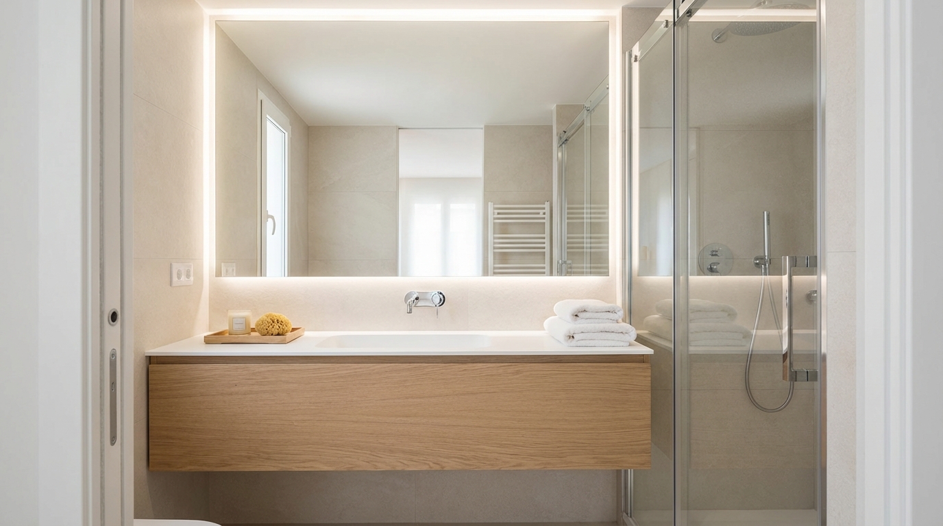 Salle de bain minuscule : ce duo déco bluffant la transforme sans travaux en pièce façon spa d&rsquo;hôtel