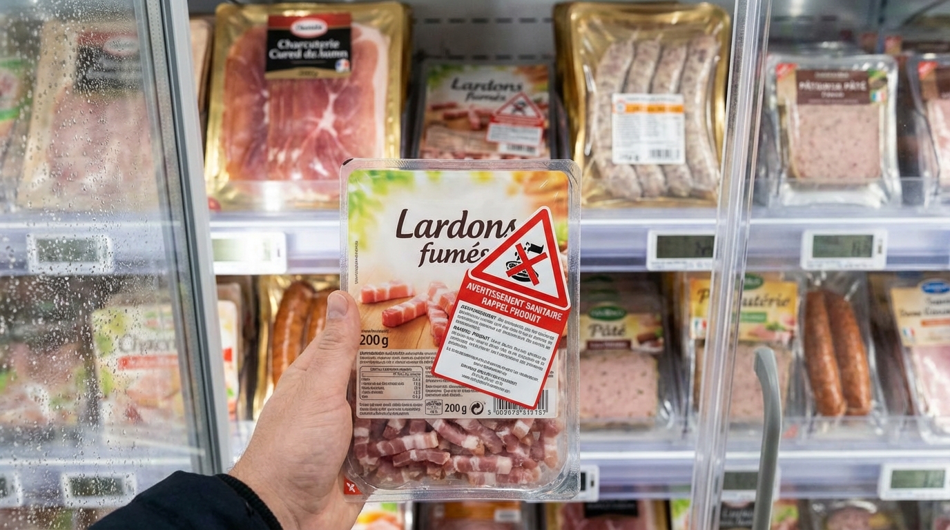Salmonelles : ces lardons fumés vendus chez Carrefour et Match à vérifier d&rsquo;urgence dans votre frigo