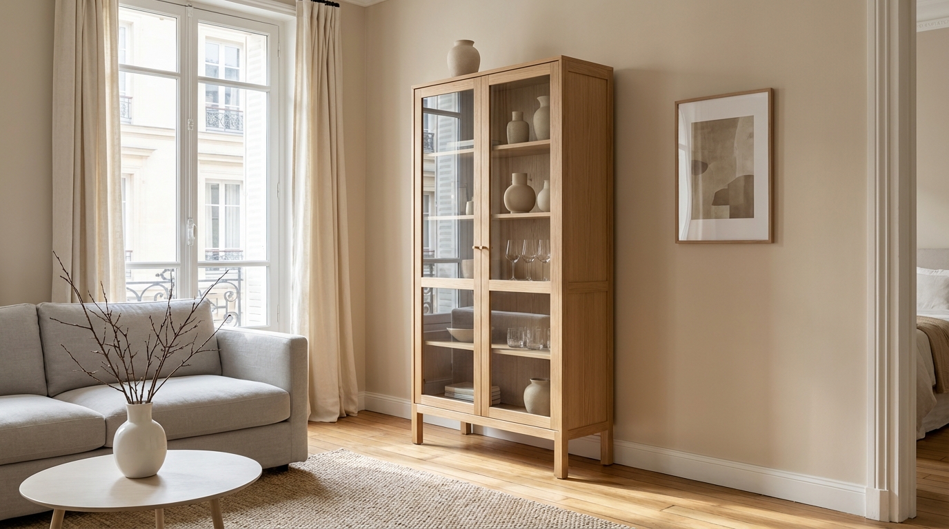 Salon 2026 : les décorateurs haut de gamme bannissent le buffet bas pour ce meuble haut qui libère l’espace