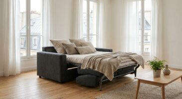 Salon : ce convertible en tissu chenillé à 799 € chez But va faire oublier votre clic-clac, à saisir vite