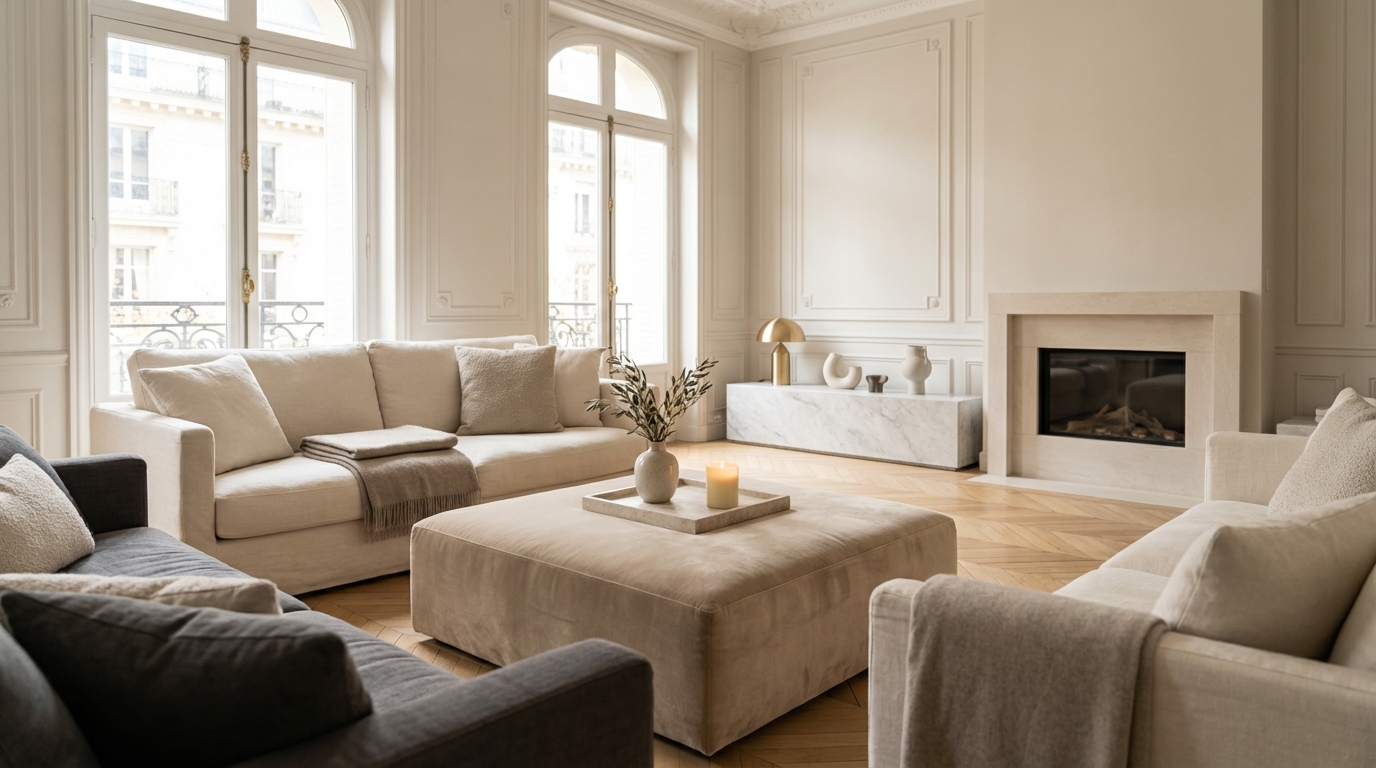 Salon : ce meuble moelleux XXL qui remplace la table basse affole les stars (vous gardez encore la vôtre ?)