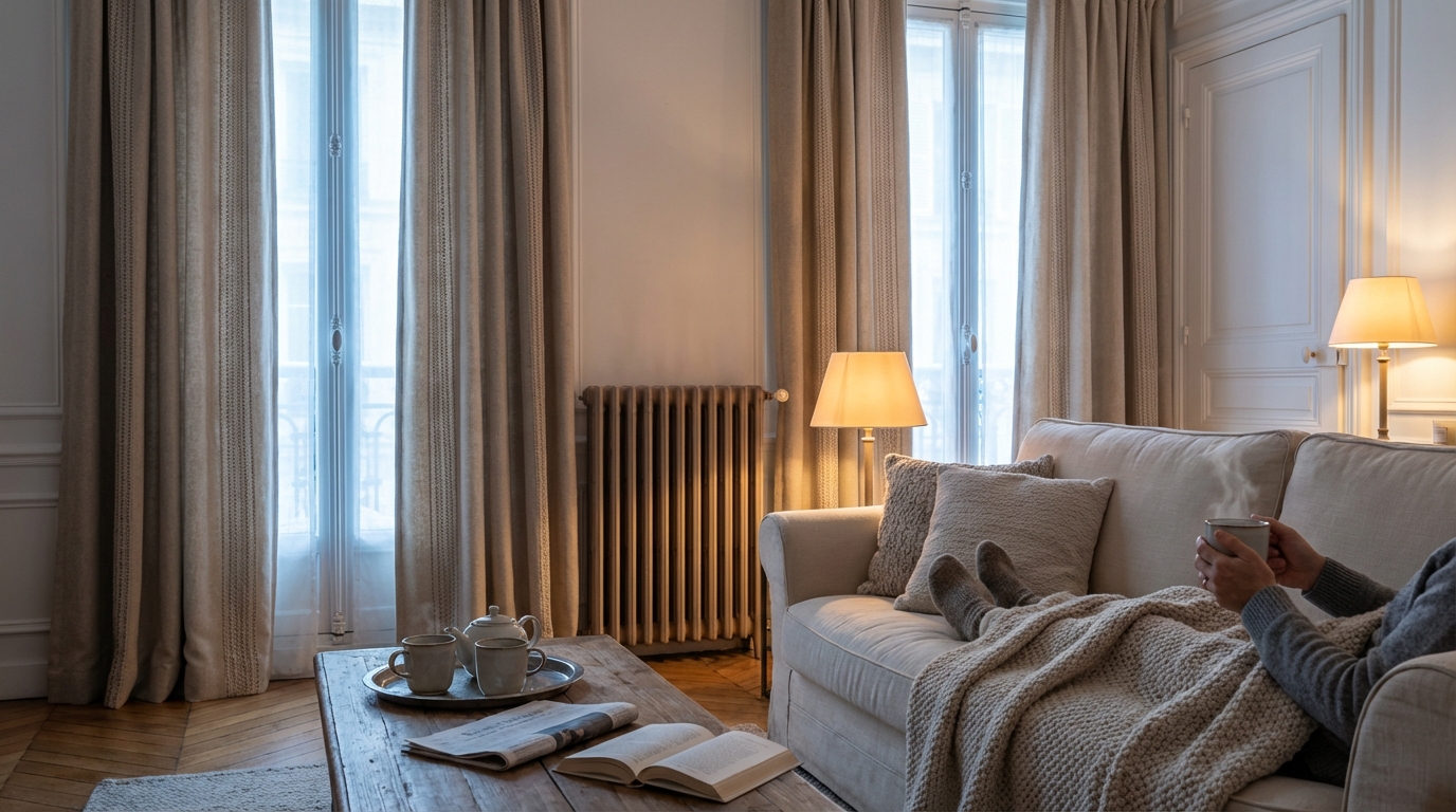 Se chauffer sans dépenser : ces rideaux méconnus font gagner 2 °C sans toucher au thermostat