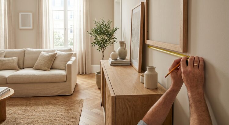 Si votre mur paraît bancal, vérifiez ça : cette hauteur idéale pour accrocher vos cadres à 1 cm près