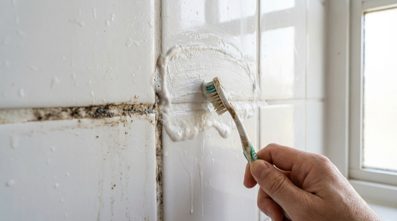 Si vous utilisez encore l’eau de javel, ce produit de jardin blanchit les joints bien mieux dans la salle de bain