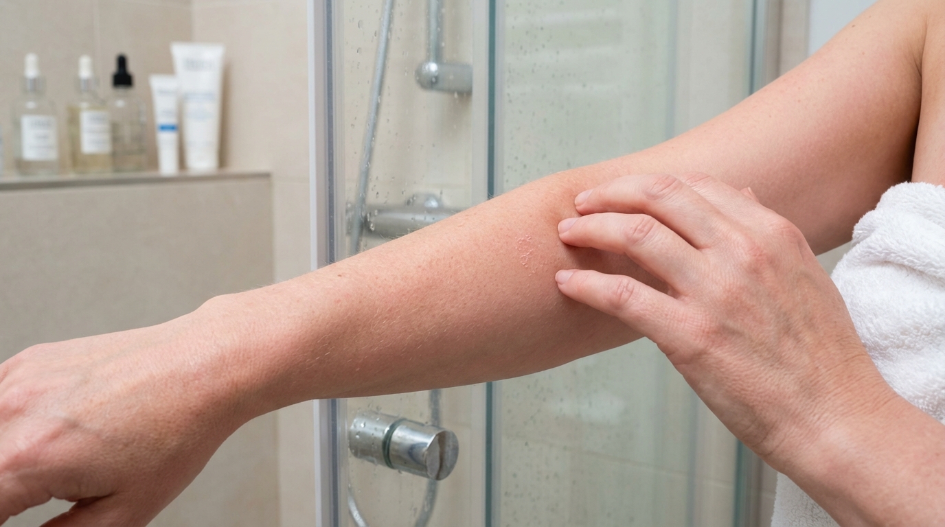 Sous la douche, cette habitude que vous adorez en hiver accélère en silence le vieillissement de votre peau