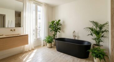 Stop aux baignoires blanches : vous passez à côté de cette finition noire chic dans la salle de bain