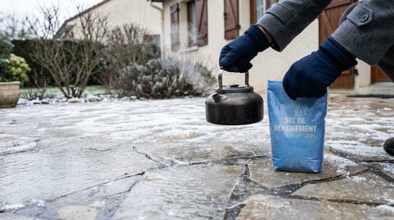 Terrasse gelée : ne faites plus ce geste « malin » l&rsquo;hiver, il peut vous coûter une rénovation complète