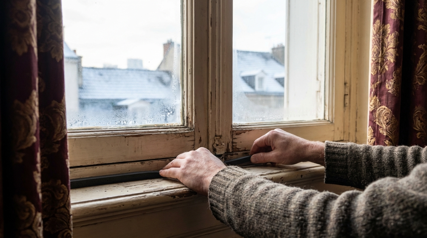 Vos fenêtres anciennes laissent passer l’air ? Cette méthode sans silicone ni salissures à ne plus négliger cet hiver