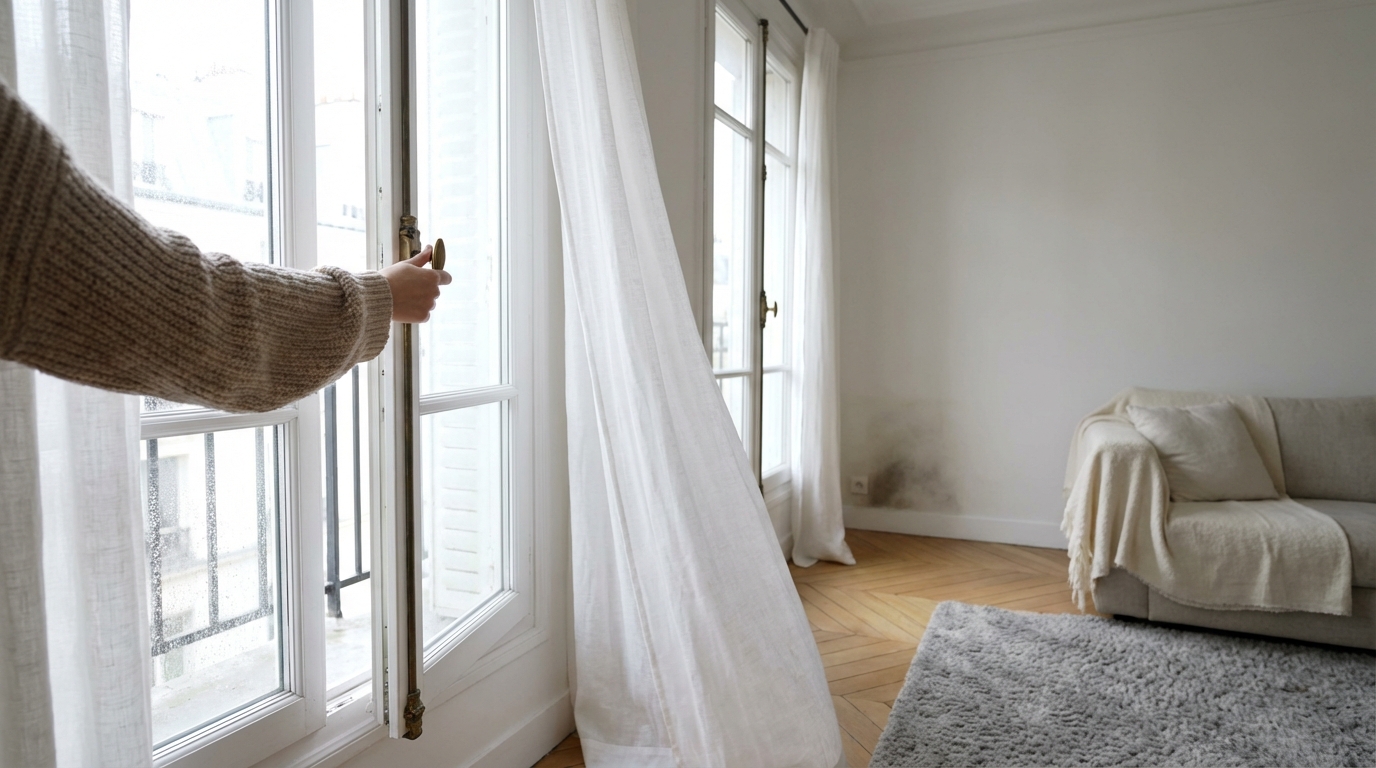 Votre logement sent le renfermé en hiver ? Ce réflexe contre le froid empire tout (et comment l&rsquo;arrêter)