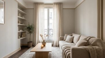 Vous peignez vos petits salons en blanc ? cette couleur méconnue agrandit bien plus l&rsquo;espace, même en hiver
