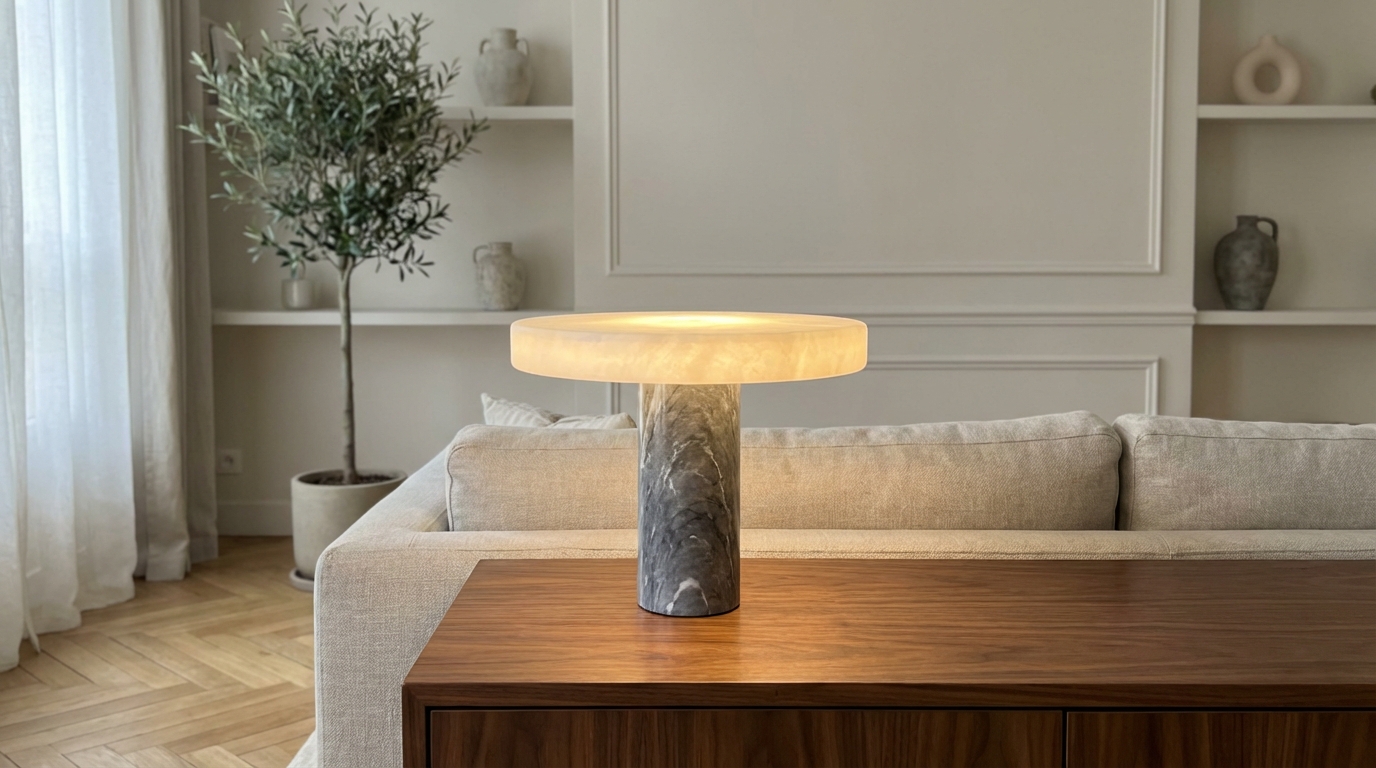 Zara Home signe cette lampe albâtre et marbre qui transforme le salon, mais son prix cache une énorme surprise