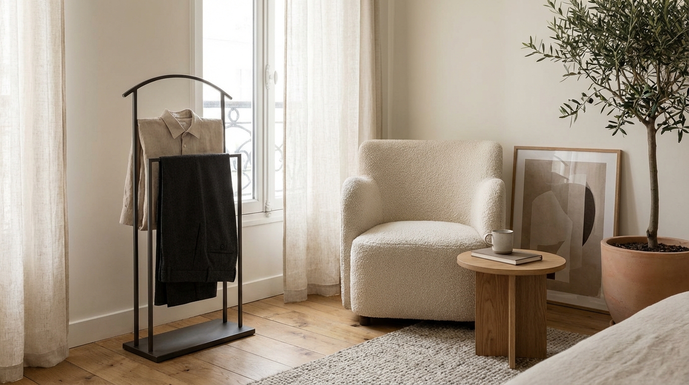 Adieu la chaise fourre-tout : cette trouvaille design range vos vêtements du jour en 30 secondes chrono