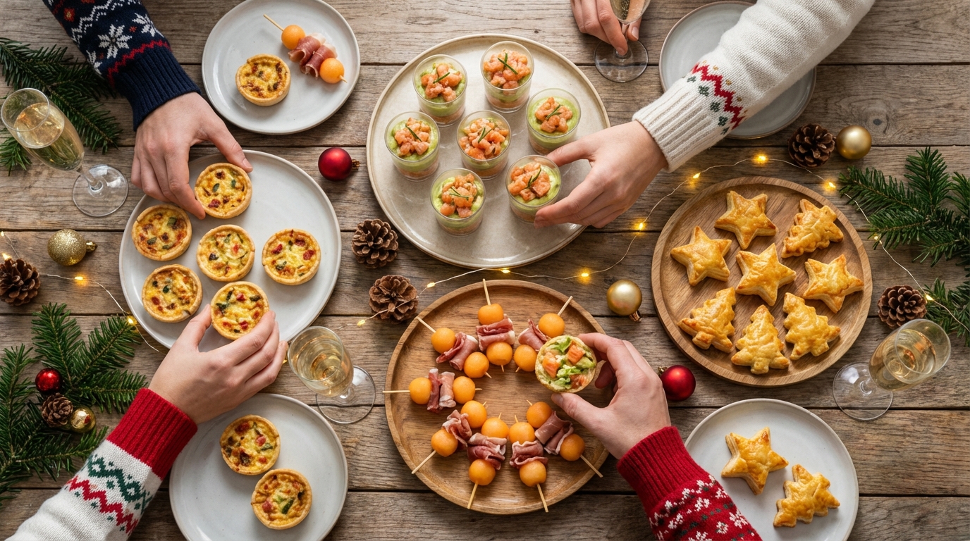 Apéro de Noël : ce calcul inratable pour éviter le manque de bouchées à 6, 10, 15 ou 20 invités