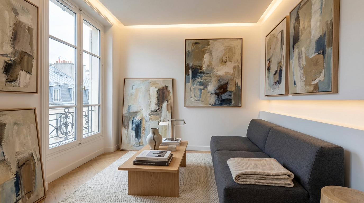 Arrêtez d’acheter des bibelots : cette méthode transforme votre salon en galerie d’art pour 0 € ou presque