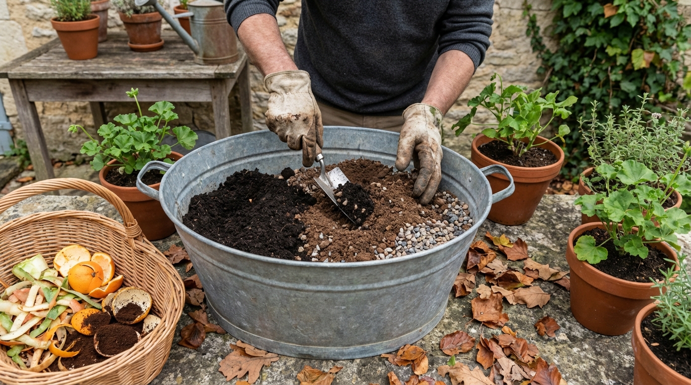 Arrêtez d’acheter du terreau : ce mélange zéro euro avec ce que vous jetez chaque jour booste vos plantes