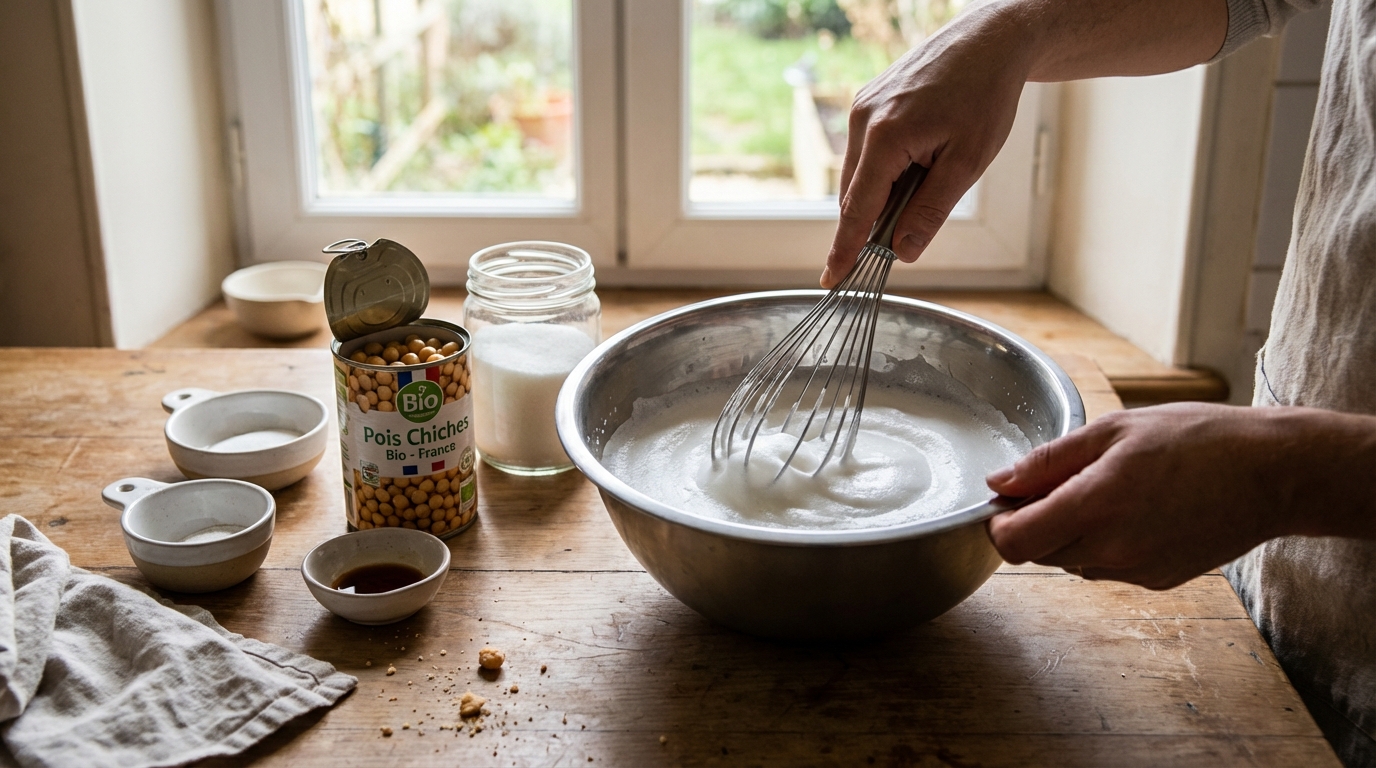 Arrêtez de jeter ce jus de légumineuses : sans œufs, il donne des blancs en neige bluffants et zéro déchet