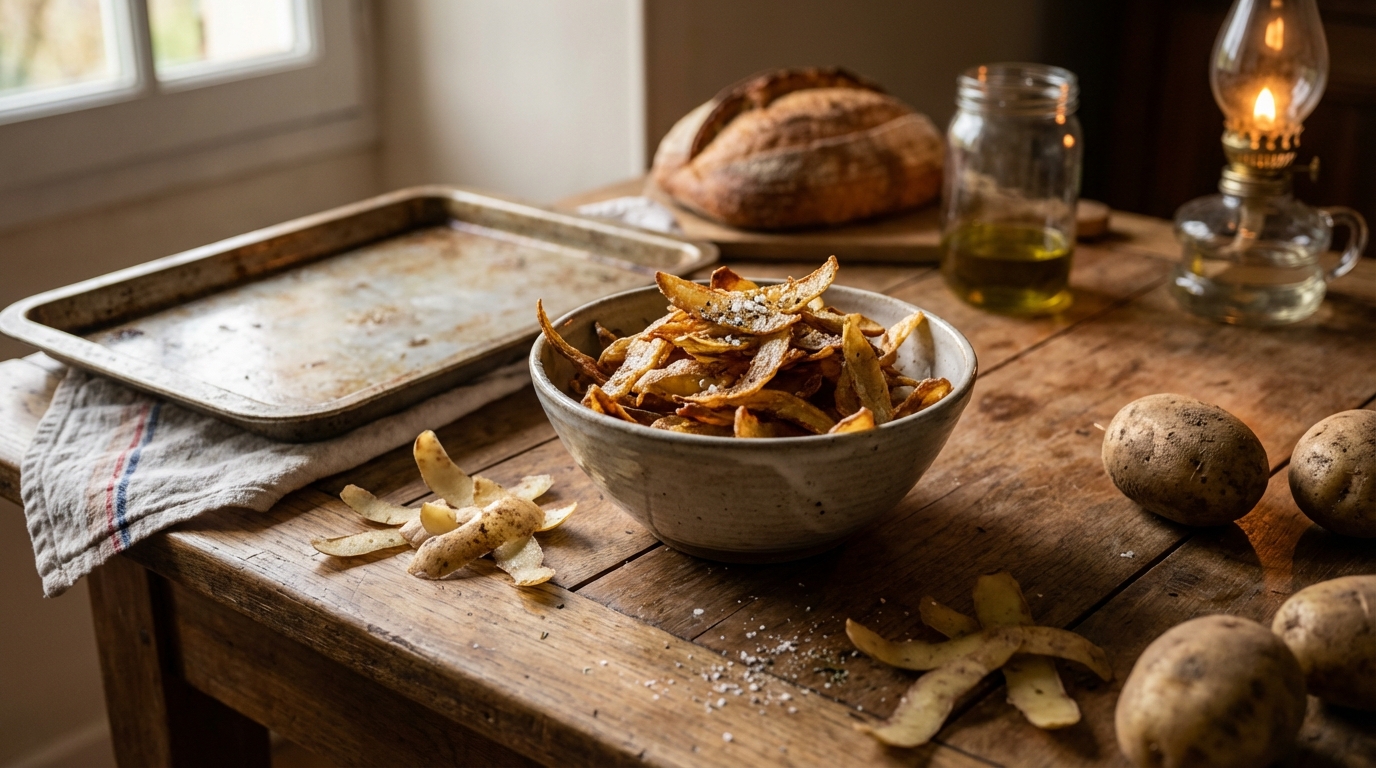 Arrêtez de jeter ces épluchures : cette recette express anti-gaspi en fait des snacks d’apéro ultra croustillants