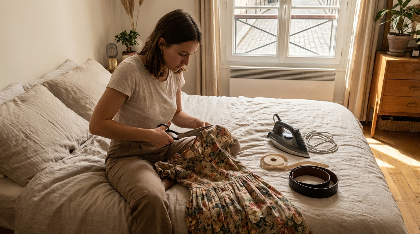 Avant de les jeter, ces 7 astuces transforment vos vieilles robes en jupes tendance 2026 sans machine à coudre