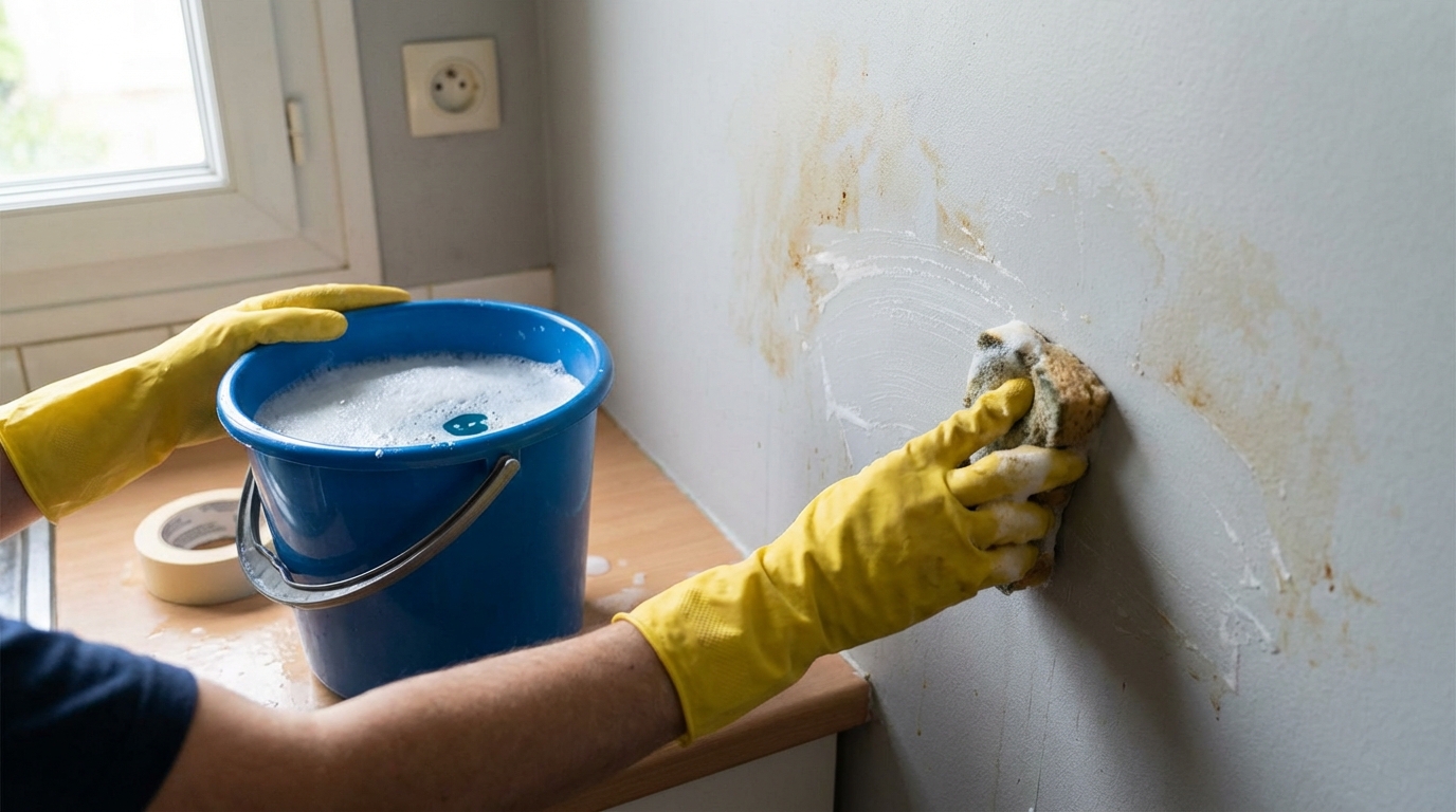 Avant de repeindre vos murs, cette solution oubliée des peintres enlève la graisse invisible qui ruine tout