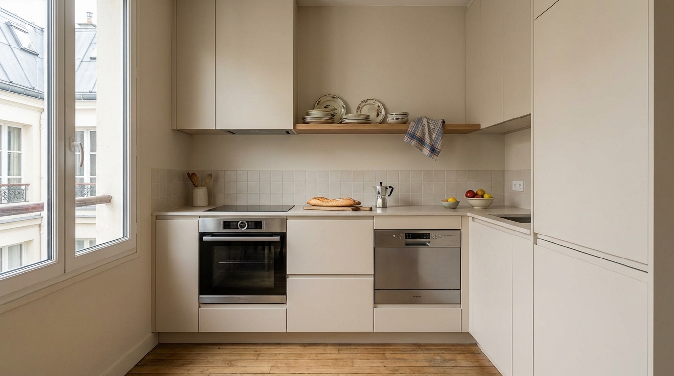 Avant/après mini-cuisine : cette astuce couleur à moins de 100 € l’agrandit en un week-end, sans travaux