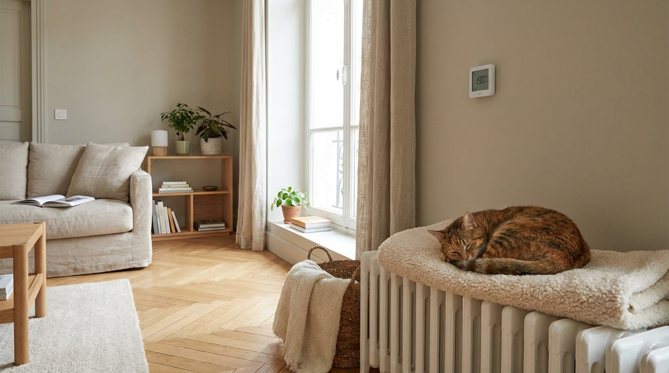 Baisser le chauffage à 19 °C : cette erreur que font beaucoup de maîtres met la vessie du chat en danger