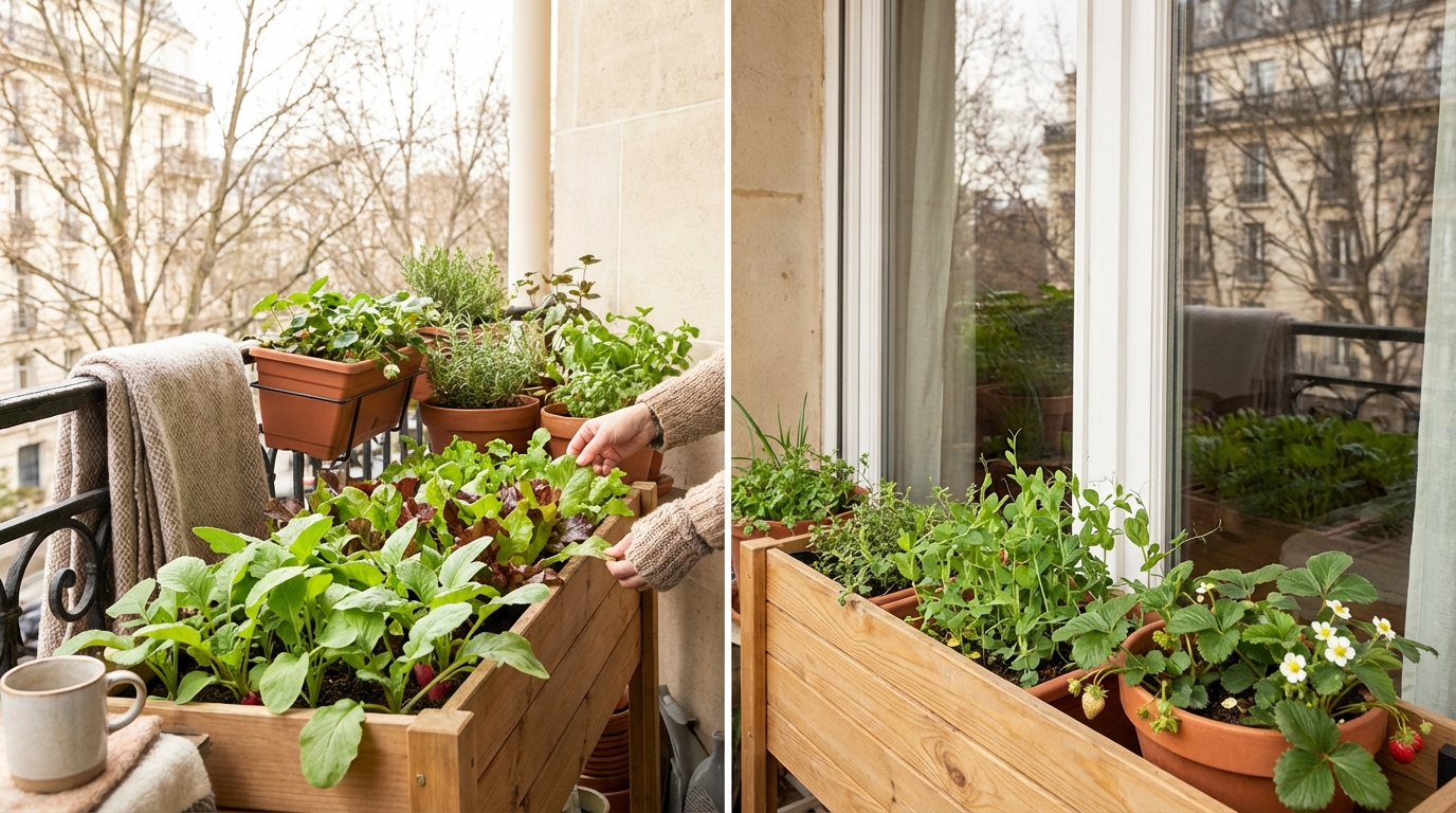 Balcon d’hiver : ces légumes à semer en pot dès février remplissent vos assiettes en quelques semaines