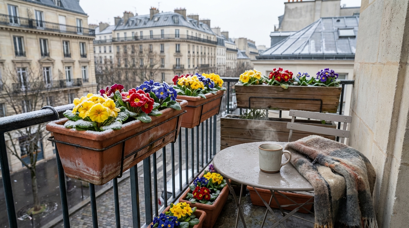Balcon gris : cette petite fleur vivace le transforme en petits soleils dès février, mais vous l&rsquo;ignorez