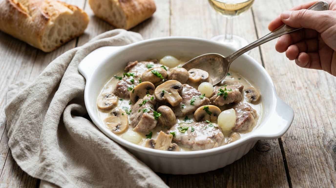 Blanquette de veau : cet ingrédient discret qui change tout et rend votre sauce digne d’un grand restaurant