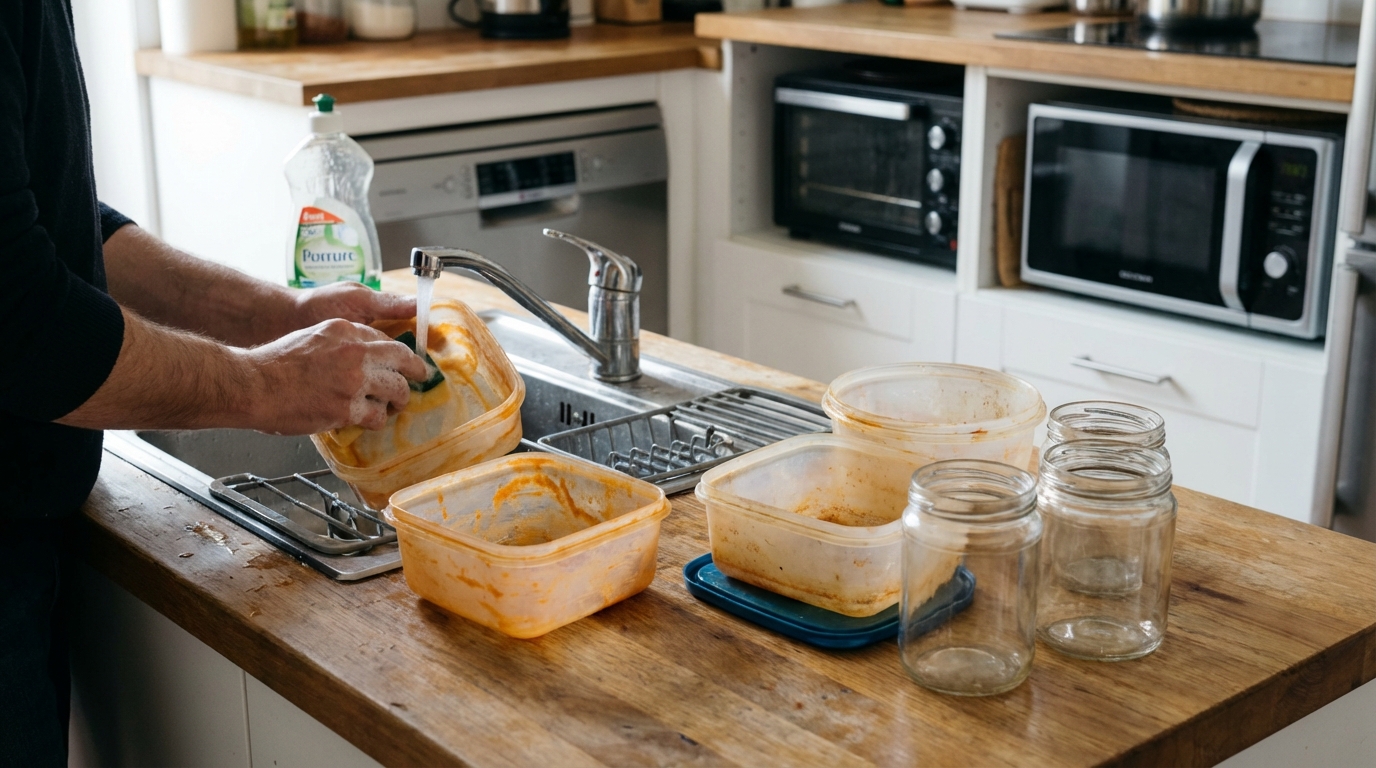 Boîtes en plastique oranges : cette erreur de lavage que tout le monde fait, ne la commettez plus