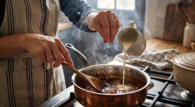 Caramel brûlé : ne le jetez plus, ce geste avec 2 ingrédients courants efface l’amertume en quelques secondes