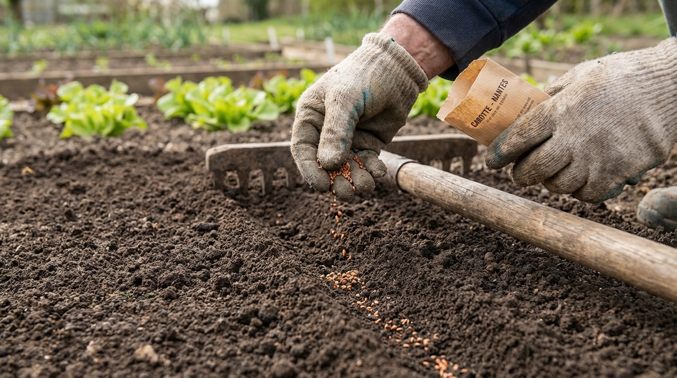 Carottes tordues ou clairsemées : cette profondeur de semis que presque tous les jardiniers ratent en février
