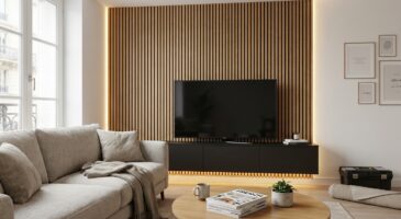 Castorama : ce panneau à tasseaux à 49,90 € change un mur blanc en décor haut de gamme avant la fin de la promo