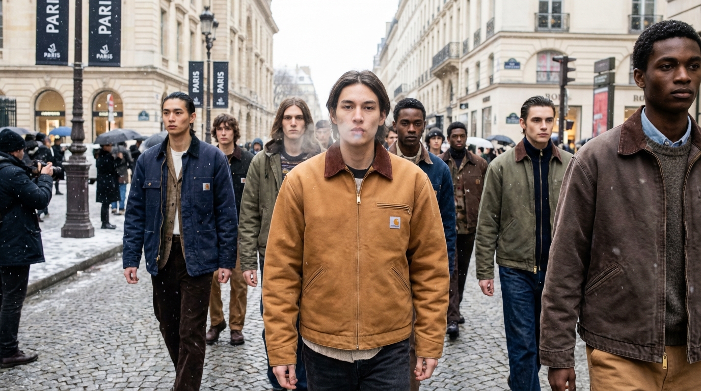 Ce blouson Carhartt de skateur affole les mannequins : pourquoi vous allez le voir partout cet hiver