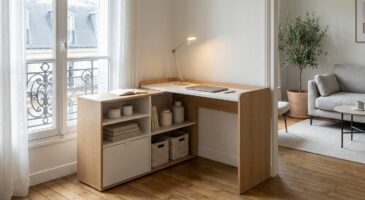 Ce bureau en chêne JYSK à 115 € transforme les petits salons… mais il ne restera pas à ce prix