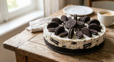 Ce cheesecake aux Oreo sans cuisson, prêt en 10 minutes, met tout le monde d&rsquo;accord sans jamais allumer le four