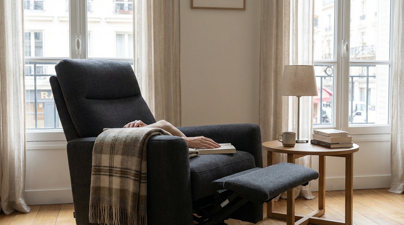 Ce fauteuil relax gris foncé JYSK passe à prix cassé : tout le monde se rue dessus, pourquoi il fait un carton