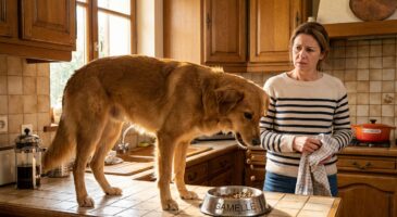 Ce geste banal en mangeant que fait votre chien cache souvent une douleur silencieuse et un danger pour son cœur