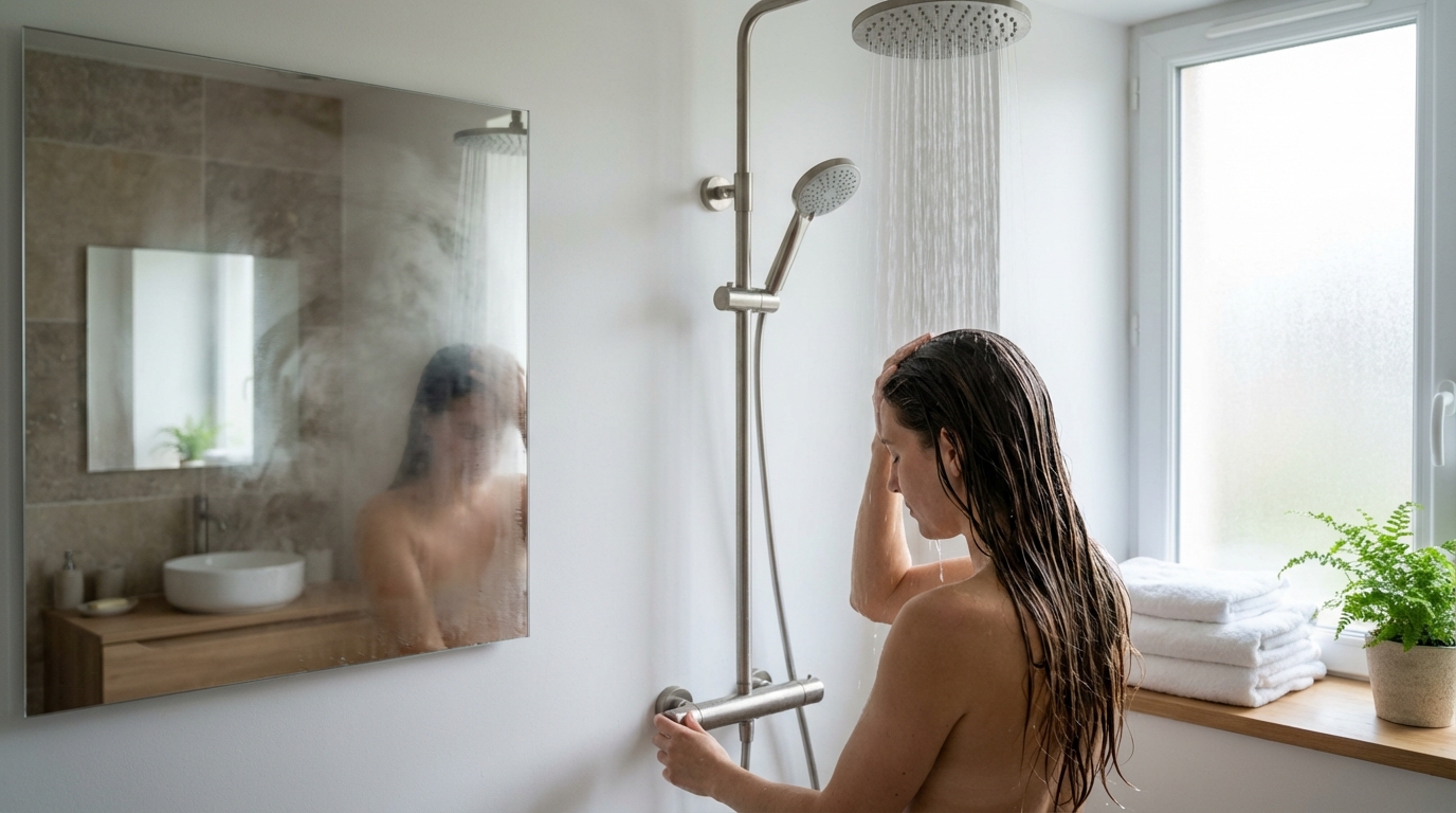 Ce geste sous la douche que tout le monde fait ruine vos cheveux : même les coiffeurs l&rsquo;abandonnent