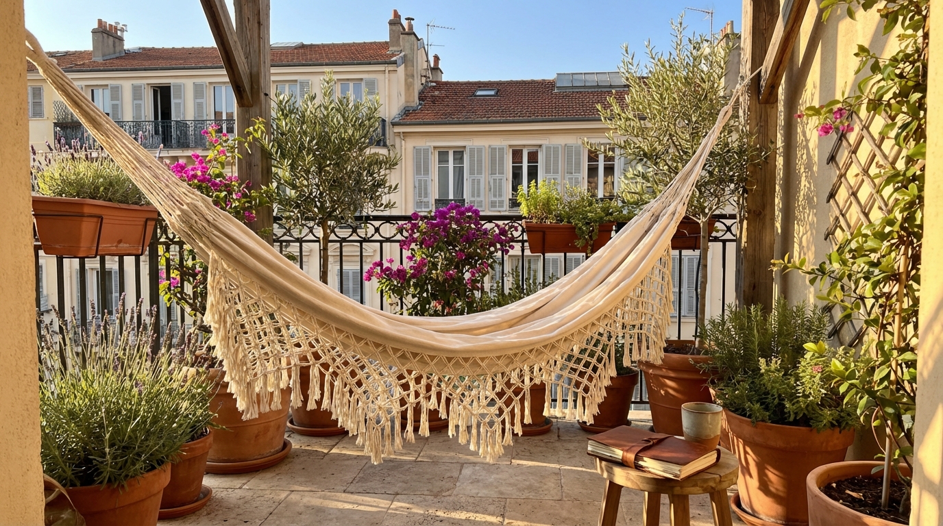 Ce hamac bohème Alinéa ultra cosy transforme votre balcon, mais c’est son prix qui va vraiment vous scotcher
