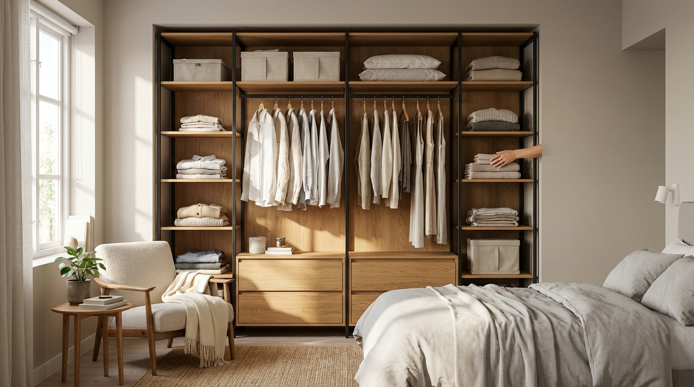 Ce kit dressing Castorama 2 colonnes 4 tiroirs à 129 € met enfin la chambre au carré, mais pas pour longtemps