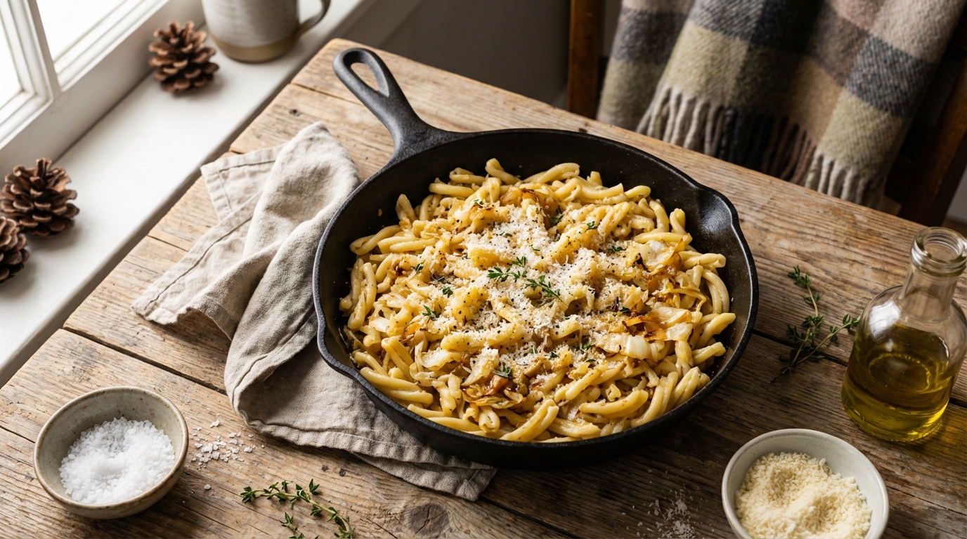 Ce légume mal aimé devient fondant et caramélisé en 15 min : ces pâtes d’hiver sans crème vont vous surprendre
