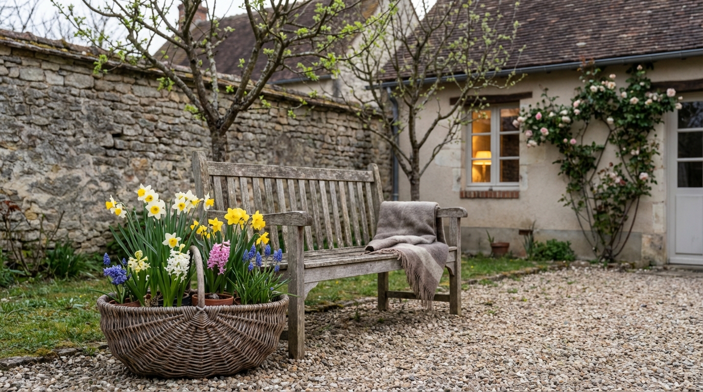 Ce panier vintage oublié au grenier revient en force au jardin et transforme vos extérieurs ce printemps 2026