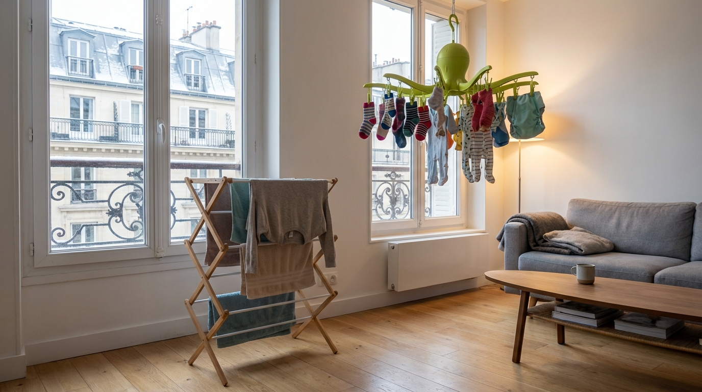 Ce petit accessoire IKEA à 4 € empêche votre salon de se transformer en buanderie tout l’hiver