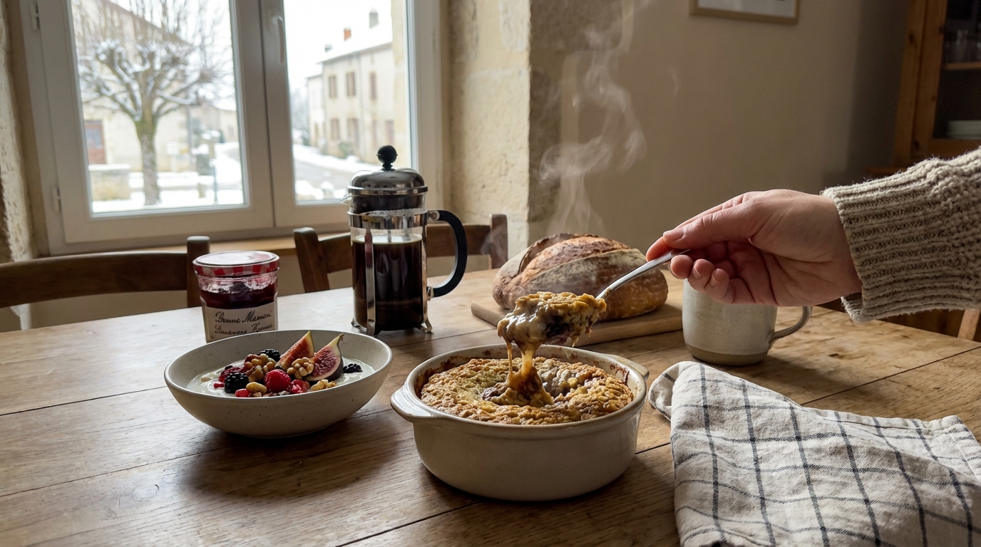 Ce petit-déjeuner croustillant-fondant au four, prêt en 5 minutes, va changer vos matins d’hiver