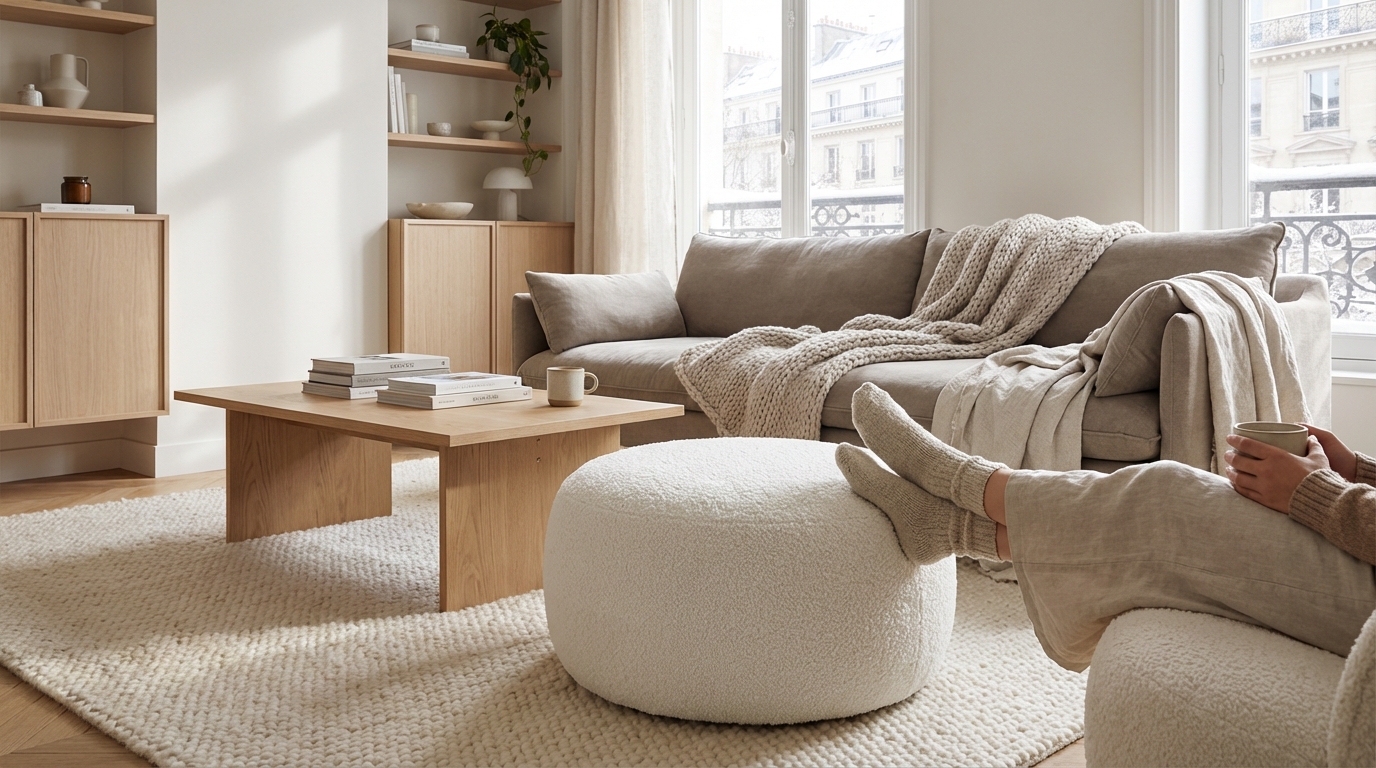 Ce pouf teddy blanc à moins de 20 € chez Action fait un carton : pourquoi tout le monde se l&rsquo;arrache