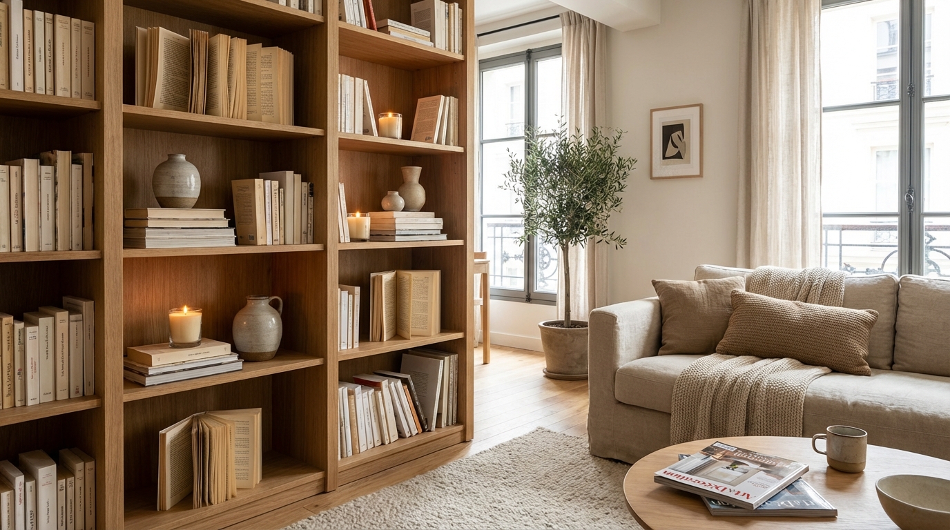 Ce rangement de livres ultra tendance que tout le monde adopte métamorphose votre salon en 10 minutes