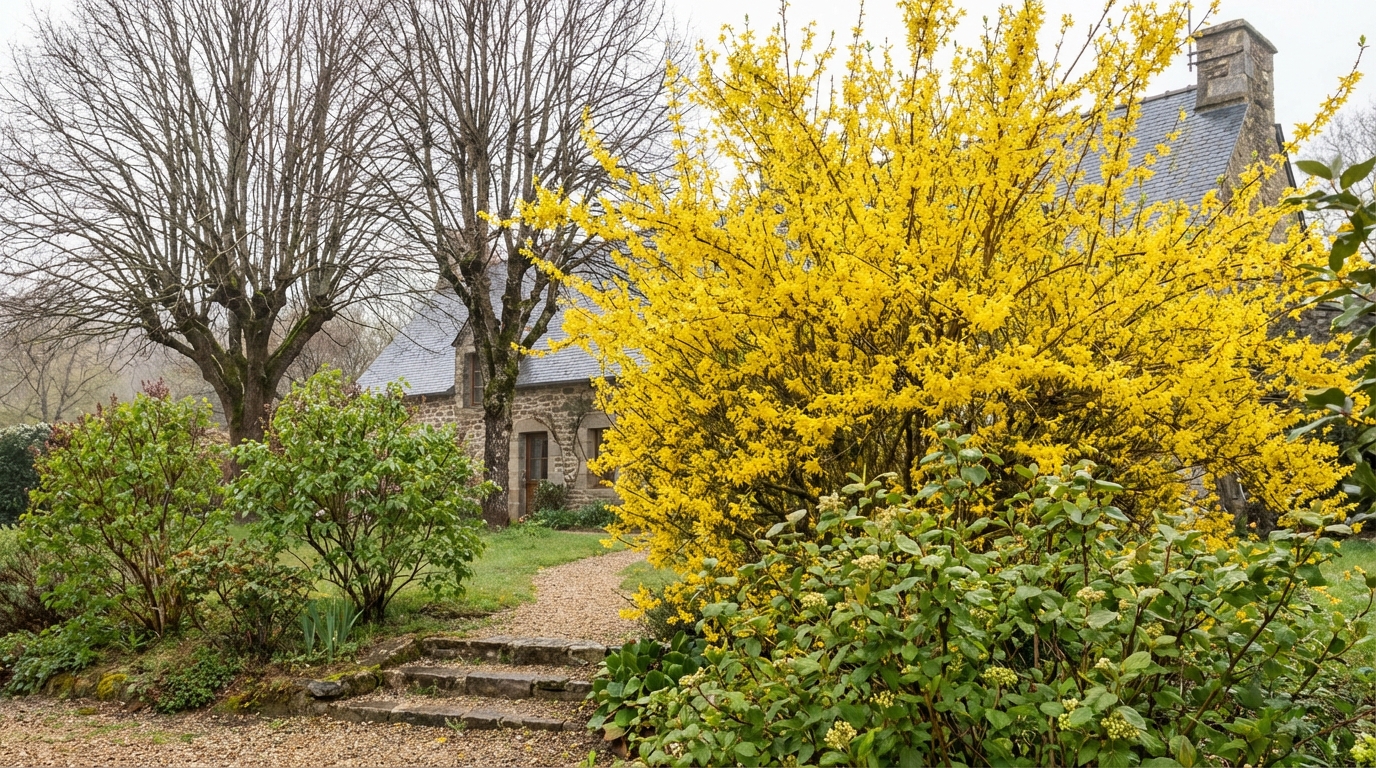 Ce simple arbuste jaune, planté en février, peut métamorphoser votre jardin dès mars (la plupart l&rsquo;ignorent)
