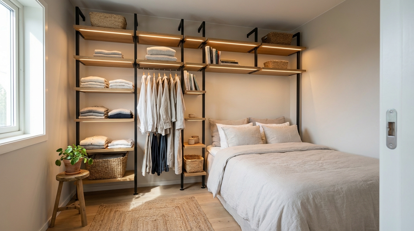 Ce vieux dressing vous vole des m² : cette structure légère rend votre chambre méconnaissable en quelques gestes