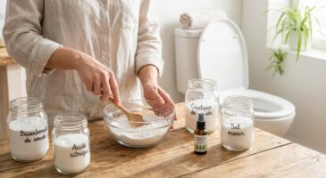 Ces blocs WC pleins de chimie, j&rsquo;ai arrêté : cette recette maison à base de 4 poudres nettoie mieux pour presque rien